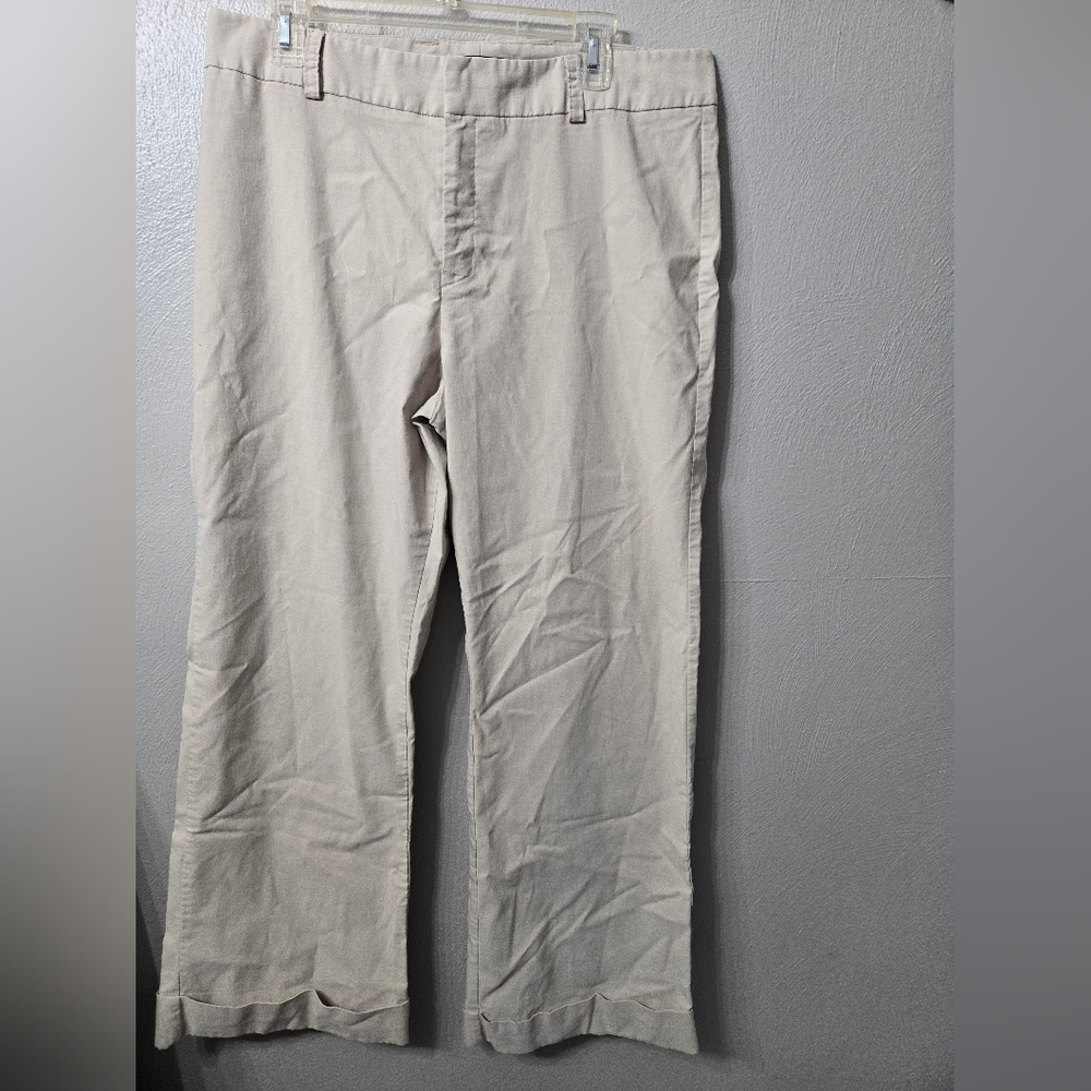 Wide leg cuffed pants